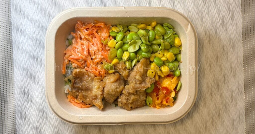 「あえて、」にんにく醤油から揚げ ごま油香る大根の葉まぜご飯