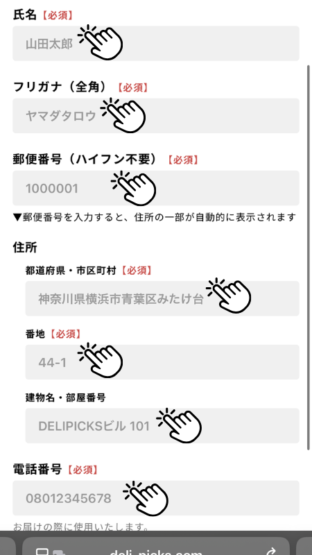 デリピックス 注文方法